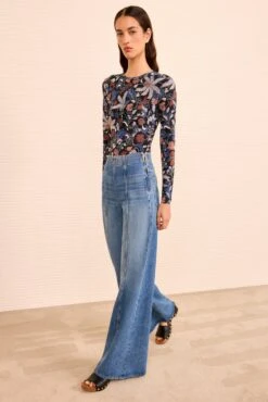 ULLA JOHNSON Neri Long Sleeve Ruched Top - Moonlight Floral 6 ULLA JOHNSON Neri Long Sleeve Ruched Top - Moonlight Floral -ULLA JOHNSON Outlet ULLAJOHNSON NERITOP MOONLIGHTFLORAL UJ990807 03