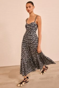 ULLA JOHNSON Nadine Cami Midi Dress - Graphite