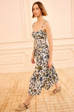 ULLA JOHNSON Nadine Cami Midi Dress - Porcelain