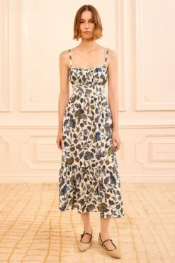 ULLA JOHNSON Nadine Cami Midi Dress - Porcelain -ULLA JOHNSON Outlet ULLAJOHNSON NadineCamiMidiDress PORCELAIN PS260183 04 91856e84 1a97 4bb3 b929 f63b42b10053