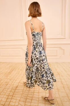 ULLA JOHNSON Nadine Cami Midi Dress - Porcelain -ULLA JOHNSON Outlet ULLAJOHNSON NadineCamiMidiDress PORCELAIN PS260183 05 c9a433c5 f86e 4960 954c 93ef59f4de56