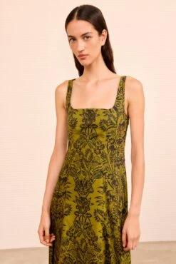 ULLA JOHNSON Natali Tank A – Line Dress - Olive Flora 7 ULLA JOHNSON Natali Tank A – Line Dress - Olive Flora -ULLA JOHNSON Outlet ULLAJOHNSON NataliTankCottonDress OLIVEFLORA PS260136 03