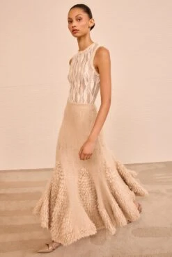 ULLA JOHNSON Nathalie Trumpet Skirt - Alabaster