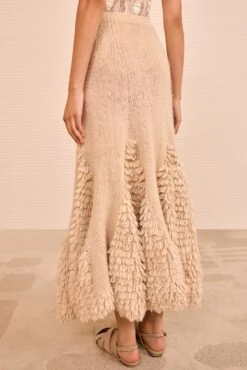 ULLA JOHNSON Nathalie Trumpet Skirt - Alabaster -ULLA JOHNSON Outlet ULLAJOHNSON NathalieA LineKnitSkirt ALABASTER PS260703 04