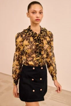 ULLA JOHNSON Nina Ruffle Button Front Blouse - Forsythia 8 ULLA JOHNSON Nina Ruffle Button Front Blouse - Forsythia -ULLA JOHNSON Outlet ULLAJOHNSON NinaButtonUpBlouse FORSYTHIA PS260222 04 1c4a0059 a087 47e7 b583 7f70e3f6f3c8