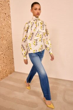 ULLA JOHNSON Ornament Tie Neck Blouse - Infinite Flower -ULLA JOHNSON Outlet ULLAJOHNSON OrnamentSilkHighNeckBlouse INFINITEFLOWER PS260249 03 19a7492f 78a9 44c8 a103 17fd6b2cebc8
