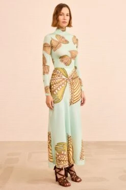 ULLA JOHNSON Pera Midi Slip Skirt - Water Blossoms -ULLA JOHNSON Outlet ULLAJOHNSON PeraSilkSlipSkirt WATERBLOSSOMS PS260327 04