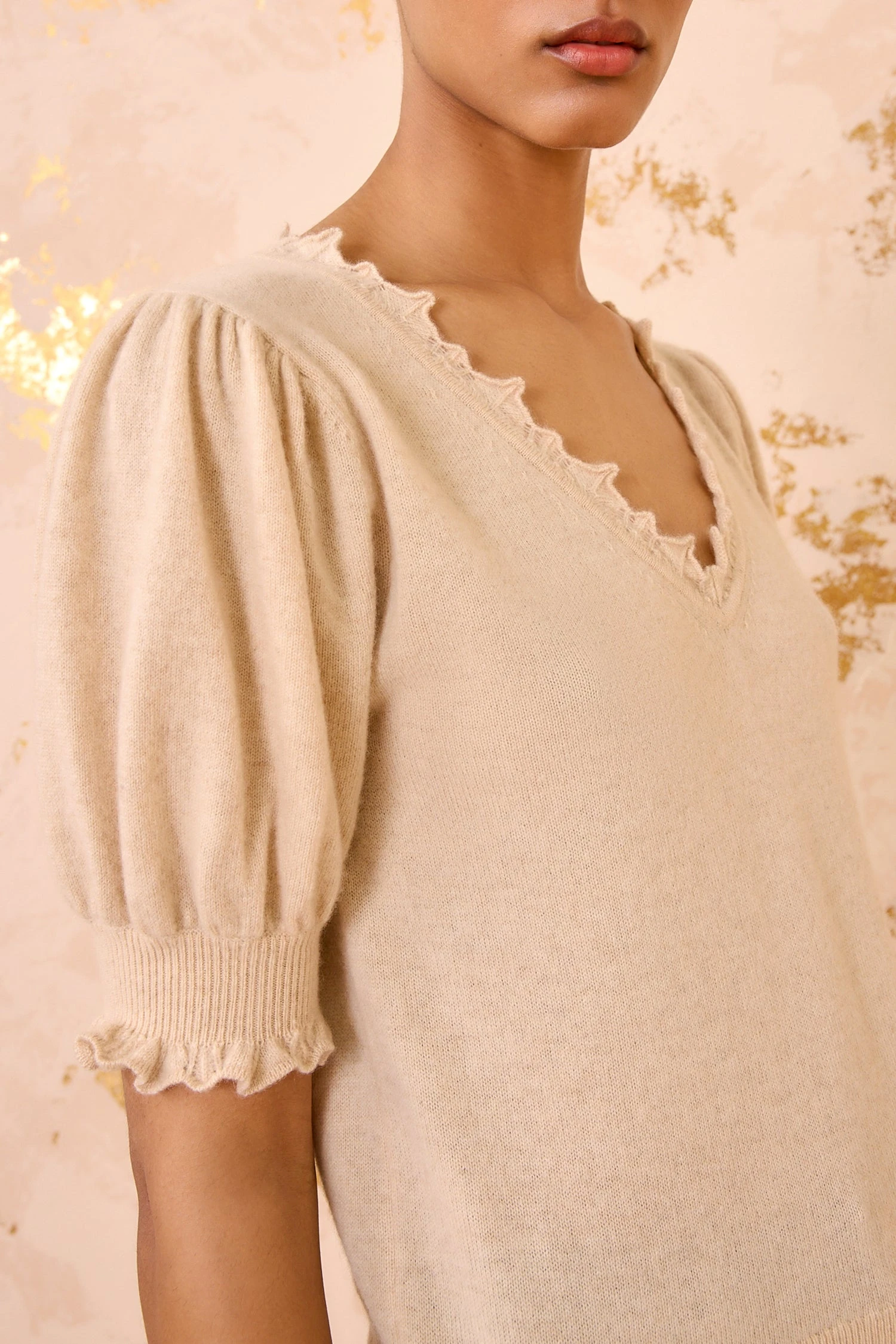 ULLA JOHNSON Polline Short Sleeve Top - Melange 2 ULLA JOHNSON Polline Short Sleeve Top - Melange - Image 2