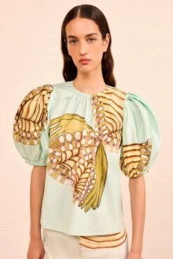 ULLA JOHNSON Ravena Puff Sleeve Top - Water Blossoms 6 ULLA JOHNSON Ravena Puff Sleeve Top - Water Blossoms -ULLA JOHNSON Outlet ULLAJOHNSON RavenaCottonPuffSleeveTop WATERBLOSSOMS PS260251 03 792bd8ae 33cd 4d85 8b00 112c67bd435f