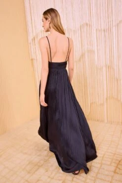 ULLA JOHNSON Reine Pleated Gown - Noir -ULLA JOHNSON Outlet ULLAJOHNSON ReinePleatedGown NOIR PF250150 04 v4