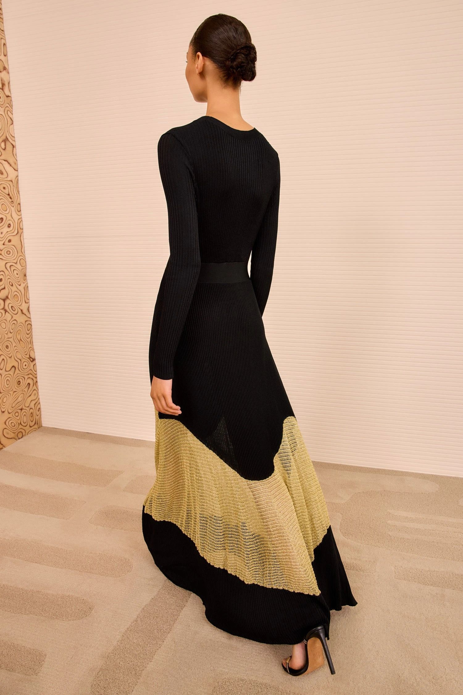 ULLA JOHNSON Roanne Long Dress - Gold Noir 3 ULLA JOHNSON Roanne Long Dress - Gold Noir - Image 3