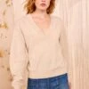 ULLA JOHNSON Ryla Cashmere V&ndash;Neck Pullover - Melange