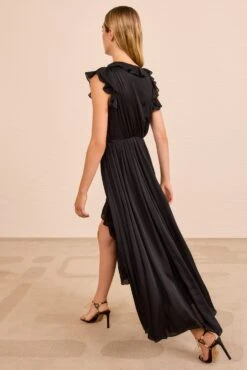 ULLA JOHNSON Saanvi Cascading Ruffle Dress - Noir 9 ULLA JOHNSON Saanvi Cascading Ruffle Dress - Noir -ULLA JOHNSON Outlet ULLAJOHNSON SaanviCascadingRufflesDress NOIR PS260161 05