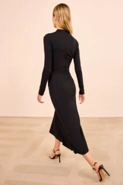 ULLA JOHNSON Safi Long Sleeve Dress - Noir -ULLA JOHNSON Outlet ULLAJOHNSON SafiLongSleeveCottonJerseyDress NOIR PS260805 04