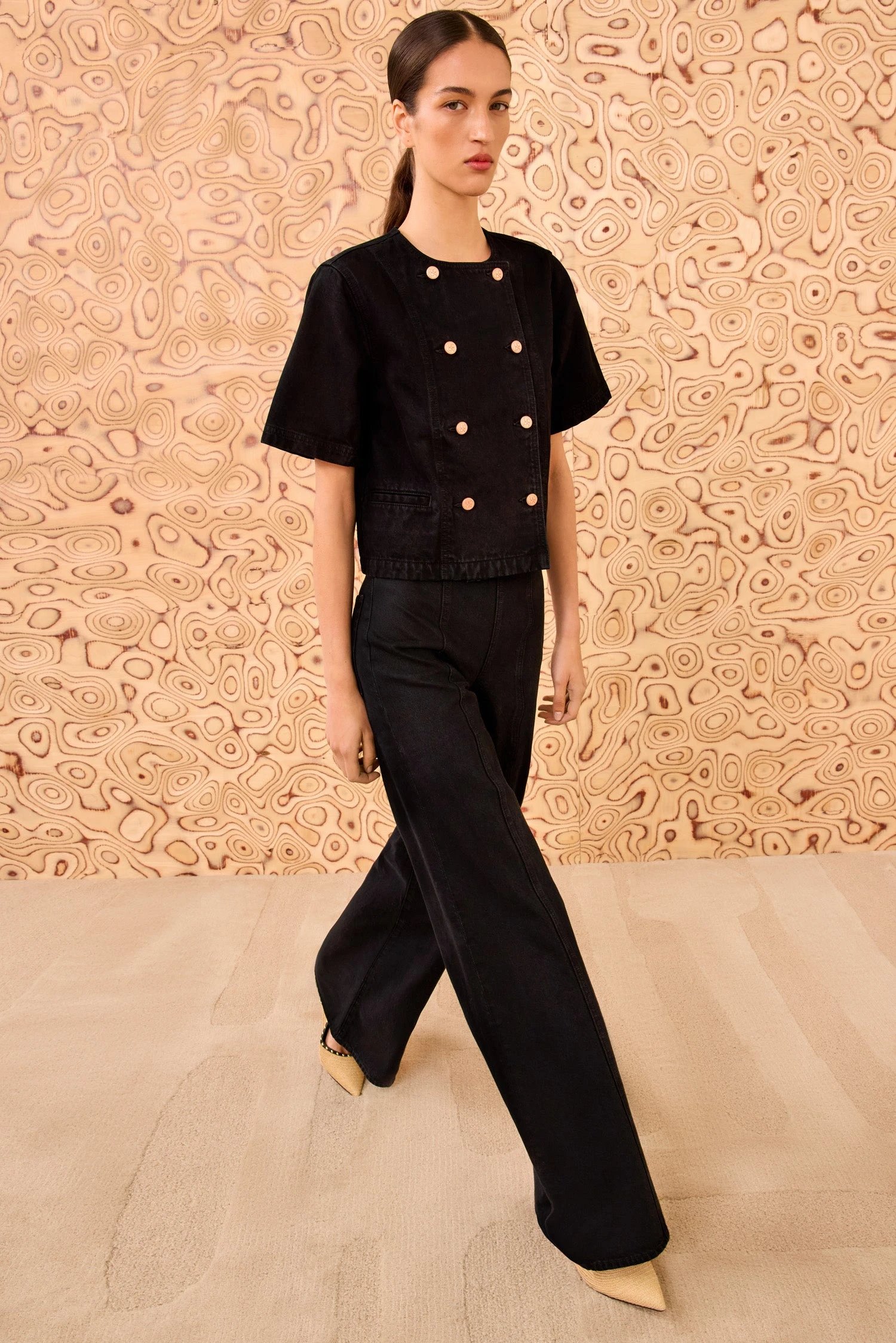 ULLA JOHNSON The Serge Shirt Sleeve Jacket - Noir 4 ULLA JOHNSON The Serge Shirt Sleeve Jacket - Noir - Image 4