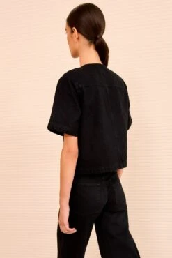 ULLA JOHNSON The Serge Shirt Sleeve Jacket - Noir 9 ULLA JOHNSON The Serge Shirt Sleeve Jacket - Noir -ULLA JOHNSON Outlet ULLAJOHNSON SergeJacket Noir UJ9905053 04