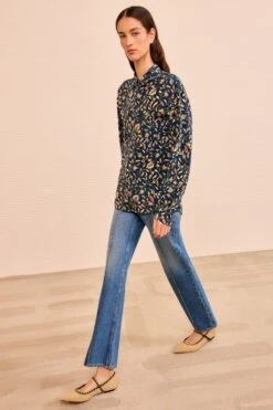 ULLA JOHNSON Soren Long Sleeve Shirt - Midnight Garden 6 ULLA JOHNSON Soren Long Sleeve Shirt - Midnight Garden -ULLA JOHNSON Outlet ULLAJOHNSON SorenSilkButtonUpShirt MIDNIGHTGARDEN PS260250 01 MAIN