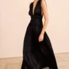 ULLA JOHNSON Tasneem Deep V Gown - Noir