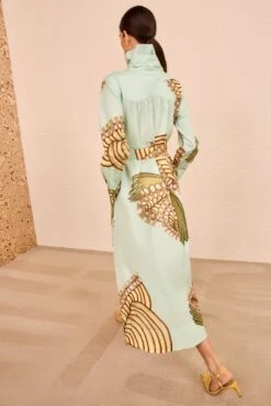 ULLA JOHNSON Terezie Ruffle Neck Dress - Water Blossoms -ULLA JOHNSON Outlet ULLAJOHNSON TerezieLongSleeveCottonDress WATERBLOSSOMS PS260155 05 4173439c ffa0 4158 a491 8972dab93a3d