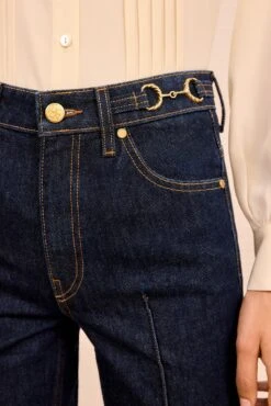 ULLA JOHNSON The Agatha Straight Leg Pintuck Jean - Tigris -ULLA JOHNSON Outlet ULLAJOHNSON TheAgathaMidRiseJean TIGRIS UJ9904061 03