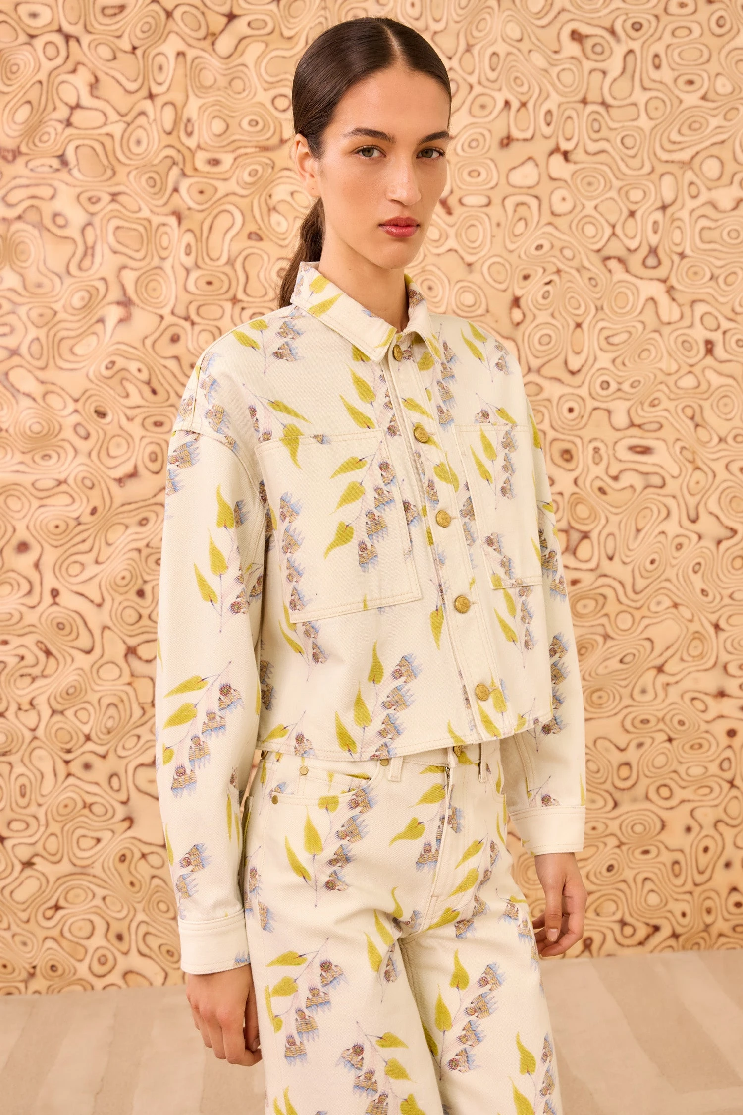 ULLA JOHNSON The Bobbi Cropped Jacket - Infinite Flower 2 ULLA JOHNSON The Bobbi Cropped Jacket - Infinite Flower - Image 2