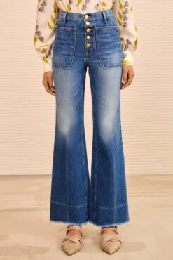 ULLA JOHNSON The Frayed Lou Jean - Rhine 8 ULLA JOHNSON The Frayed Lou Jean - Rhine -ULLA JOHNSON Outlet ULLAJOHNSON TheFrayedLouHighRiseJean RHINE UJ9904064 02 Alt