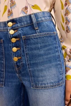 ULLA JOHNSON The Frayed Lou Jean - Rhine 9 ULLA JOHNSON The Frayed Lou Jean - Rhine -ULLA JOHNSON Outlet ULLAJOHNSON TheFrayedLouHighRiseJean RHINE UJ9904064 03