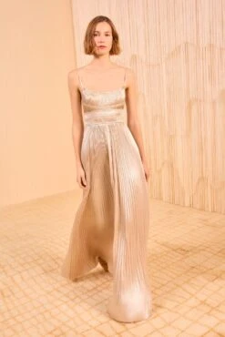 ULLA JOHNSON The Reine Pleated Gown - Opal