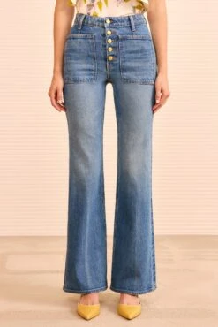 ULLA JOHNSON The Stretch Lou Jean - Danube -ULLA JOHNSON Outlet ULLAJOHNSON TheStretchLouHighRiseJean DANUBE UJ9904060 02 Alt