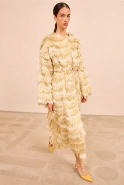 ULLA JOHNSON Theo Fringe Coat - Dune