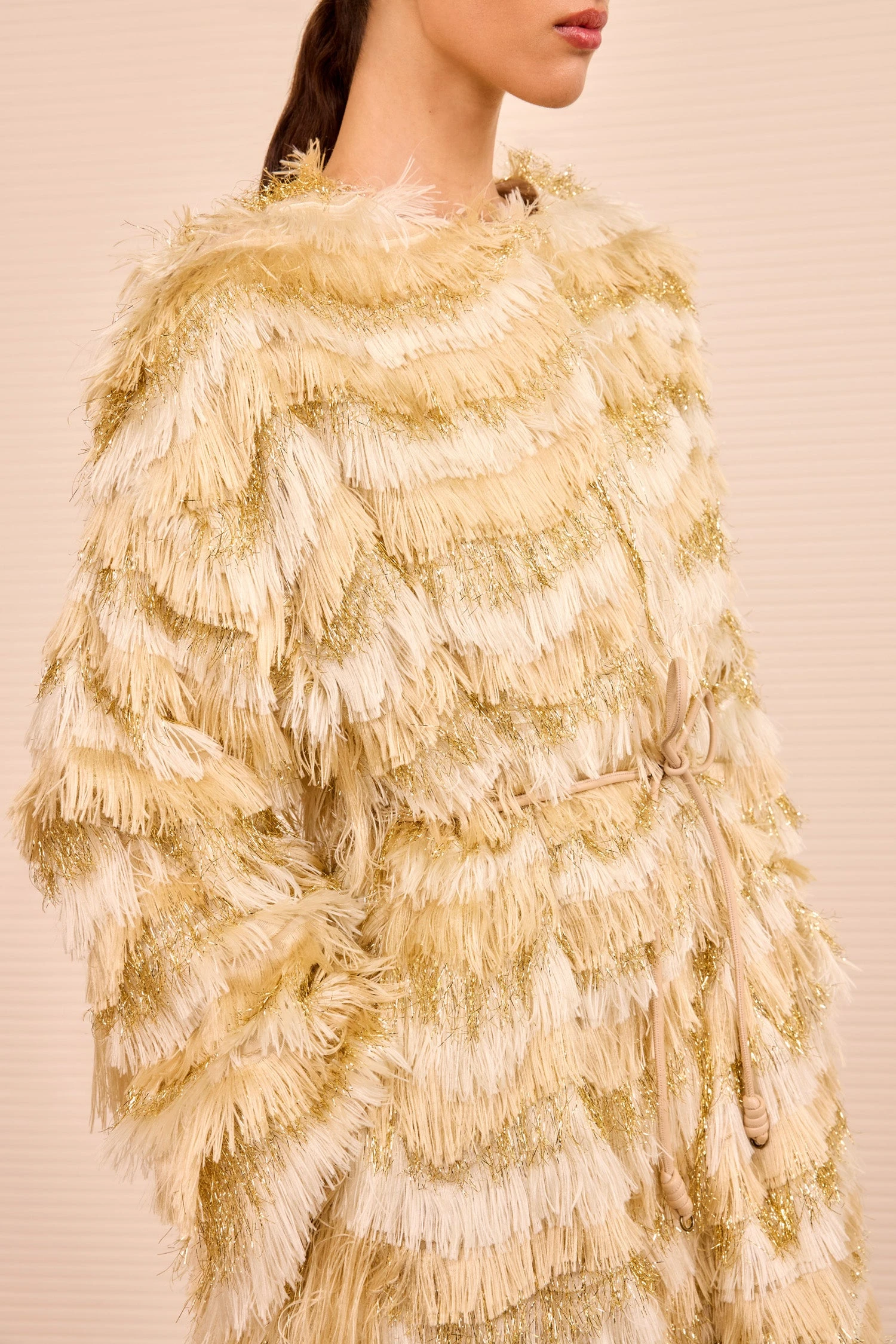 ULLA JOHNSON Theo Fringe Coat - Dune 2 ULLA JOHNSON Theo Fringe Coat - Dune - Image 2
