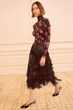 ULLA JOHNSON Therese Fringe Leather Skirt - Mahogany 8 ULLA JOHNSON Therese Fringe Leather Skirt - Mahogany -ULLA JOHNSON Outlet ULLAJOHNSON ThereseSkirt MAHOGANY PS260332 03 70e81fb7 b06f 45aa a895 4a28c378b97f
