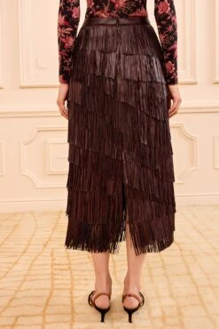ULLA JOHNSON Therese Fringe Leather Skirt - Mahogany 10 ULLA JOHNSON Therese Fringe Leather Skirt - Mahogany -ULLA JOHNSON Outlet ULLAJOHNSON ThereseSkirt MAHOGANY PS260332 05 bcb3249f 3120 47a8 8574 bf4c8b304845
