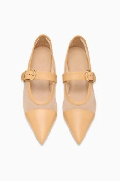 ULLA JOHNSON Kiki Mesh Flat - Almond -ULLA JOHNSON Outlet ULLAJOHNSON UJ45030A KIKIMESHFLAT BISQUE d web