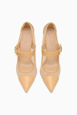 ULLA JOHNSON Kiki Mesh Heel - Almond -ULLA JOHNSON Outlet ULLAJOHNSON UJ45031A KIKIMESHHEEL BISQUE d web