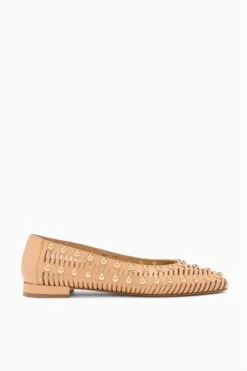 ULLA JOHNSON Bijou Studded Ballerina - Almond