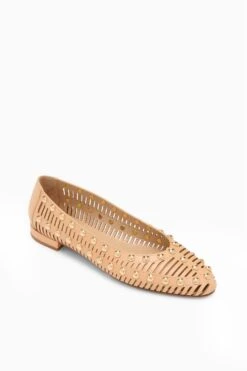 ULLA JOHNSON Bijou Studded Ballerina - Almond -ULLA JOHNSON Outlet ULLAJOHNSON UJ45042A CAGEDBALLERINA BISQUE b web