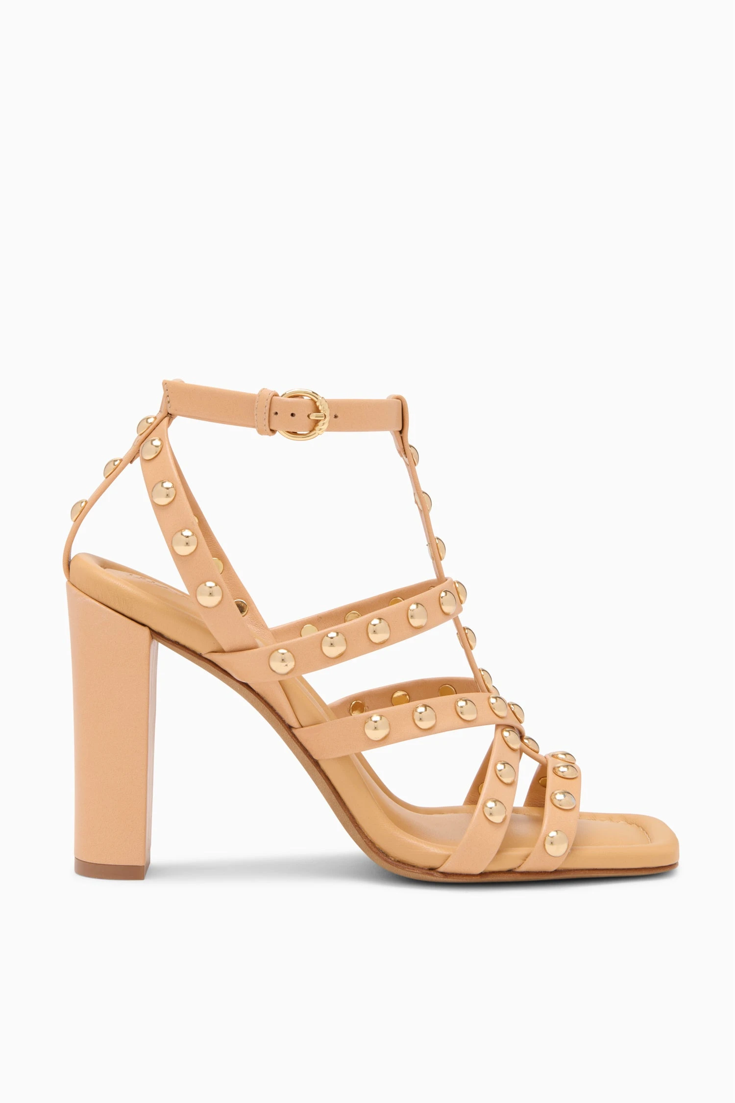 ULLA JOHNSON Bijou Studded High Heel - Almond 1 ULLA JOHNSON Bijou Studded High Heel - Almond