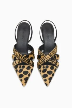 ULLA JOHNSON Tahlia Woven Kitten Heel - Animal Mixte -ULLA JOHNSON Outlet ULLAJOHNSON UJ45051B TAHLIAWOVENKITTENHEEL SPOTS STRIPES d web