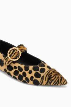 ULLA JOHNSON Kiki Flat - Animal Mixte 6 ULLA JOHNSON Kiki Flat - Animal Mixte -ULLA JOHNSON Outlet ULLAJOHNSON UJ453320C KIKIMESHFLAT SPOTS STRIPES c web