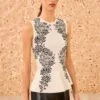 ULLA JOHNSON Vanna Jacquard Tank - Ivory