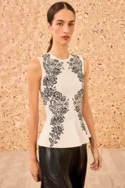ULLA JOHNSON Vanna Jacquard Tank - Ivory