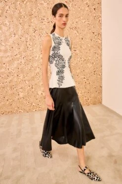 ULLA JOHNSON Vanna Jacquard Tank - Ivory -ULLA JOHNSON Outlet ULLAJOHNSON VannaSleevlessPrintedKnitPullover IVORY PS260739 03