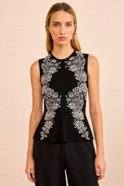ULLA JOHNSON Vanna Jacquard Tank - Noir
