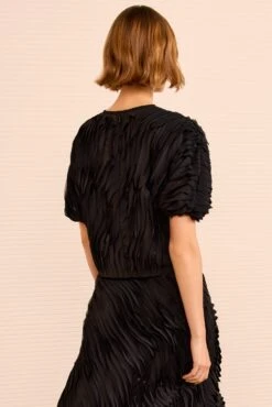 ULLA JOHNSON Vayda SS Top - Noir 7 ULLA JOHNSON Vayda SS Top - Noir -ULLA JOHNSON Outlet ULLAJOHNSON VaydaShortSleevelessChiffonTop NOIR PS260227 04 548c0af4 f36e 456f bd09 a67a5efdba1d