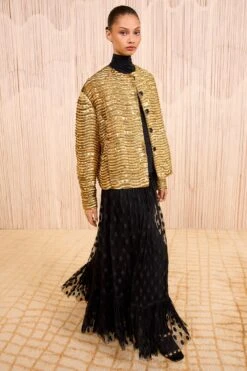 ULLA JOHNSON Veeda Metallic Jacket - Oro -ULLA JOHNSON Outlet ULLAJOHNSON VeedaMetallicJacket ORO FA250516 03