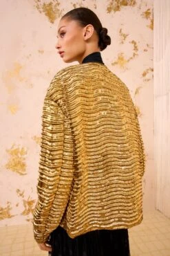 ULLA JOHNSON Veeda Metallic Jacket - Oro -ULLA JOHNSON Outlet ULLAJOHNSON VeedaMetallicJacket ORO FA250516 04