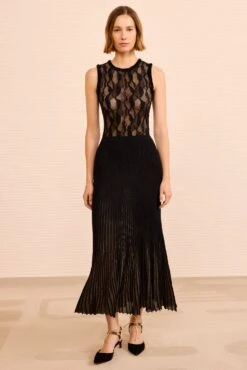 ULLA JOHNSON Vera Midi Skirt - Noir 11 ULLA JOHNSON Vera Midi Skirt - Noir -ULLA JOHNSON Outlet ULLAJOHNSON VeraKnitMidiSkirt NOIR PS260730 04