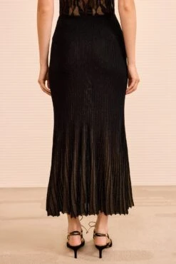 ULLA JOHNSON Vera Midi Skirt - Noir 12 ULLA JOHNSON Vera Midi Skirt - Noir -ULLA JOHNSON Outlet ULLAJOHNSON VeraKnitMidiSkirt NOIR PS260730 05