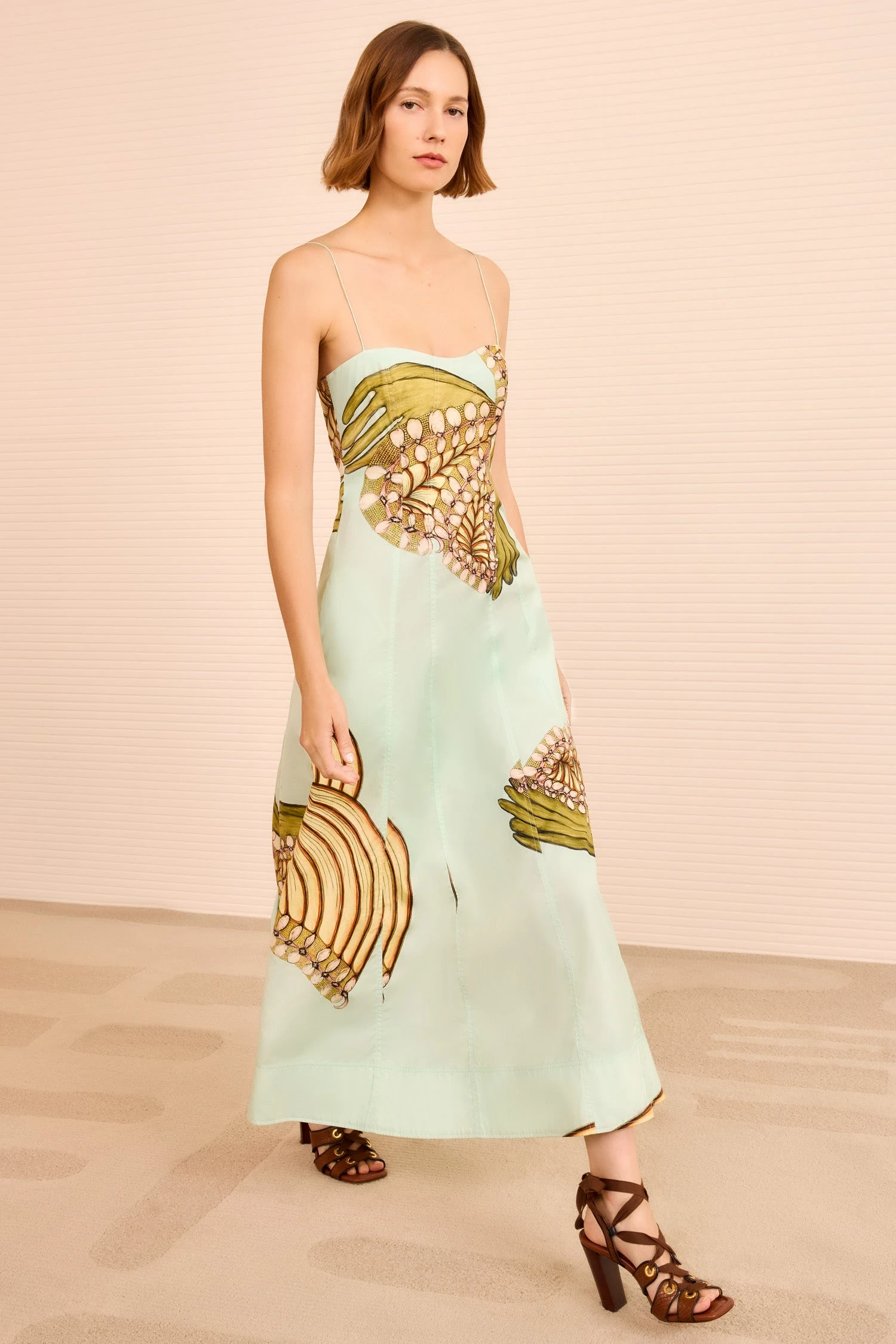 ULLA JOHNSON Vesela Cami Midi Dress - Water Blossoms 4 ULLA JOHNSON Vesela Cami Midi Dress - Water Blossoms - Image 4